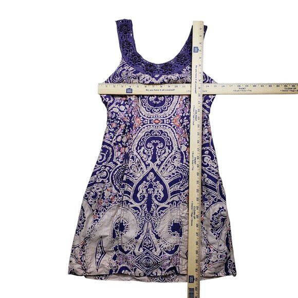 Free People Folklore Paisley Dress Womens Size 4 Jewel Trim - Picture 6 of 12